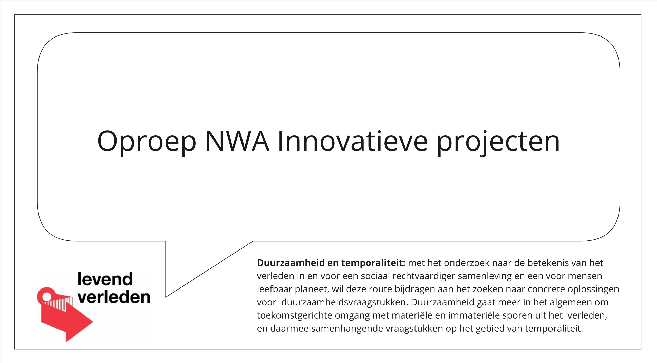 Call NWA Innovative projects 2024